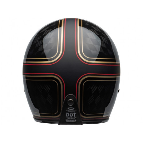 Casque BELL Custom 500 Carbon DLX RSD Checkmate Matte/Gloss Black/Gold taille M
