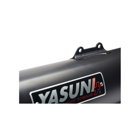 Silencieux YASUNI Scooter 4 Black Edition inox noir/casquette carbone