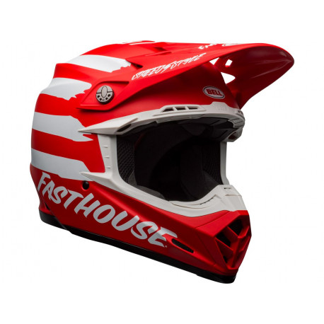Casque BELL Moto-9 Mips Signia Matte Red/White taille M