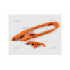 Kit patin de bras oscillant + patin de chaîne inférieur UFO orange  KTM 