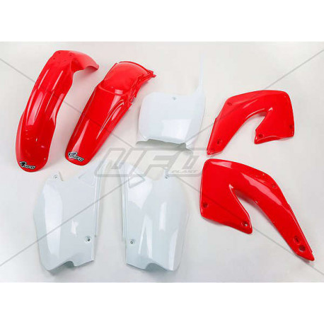 Kit plastiques UFO couleur origine rouge/blanc Honda CR125R/250R 