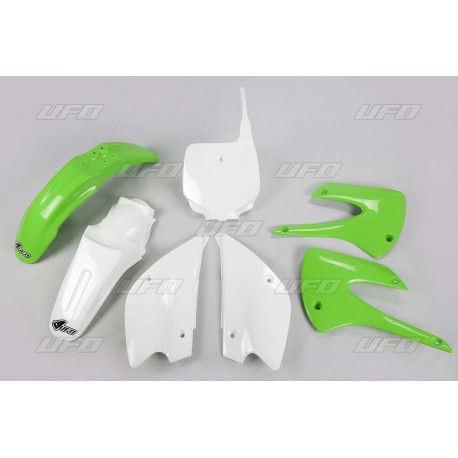 Kit plastiques UFO couleur origine restylé vert/blanc Kawasaki KX85 