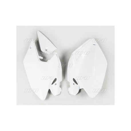 PLAQUES N° LATERALES CRF 250X 04-09 BLANC