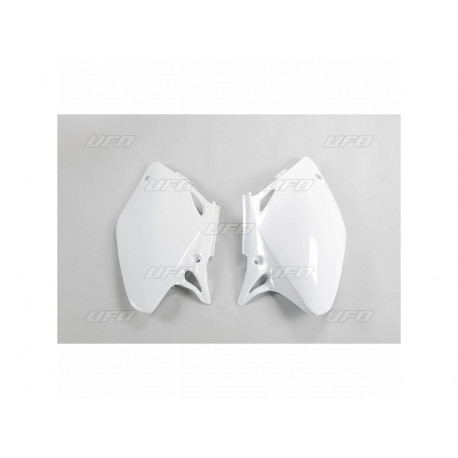 PLAQUES N° LATERALES CRF450 02-04 BLANC
