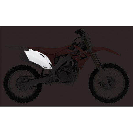 PLAQUES NUMEROS LATERALES UFO BLANCHES POUR HONDA CRF250-450 '11