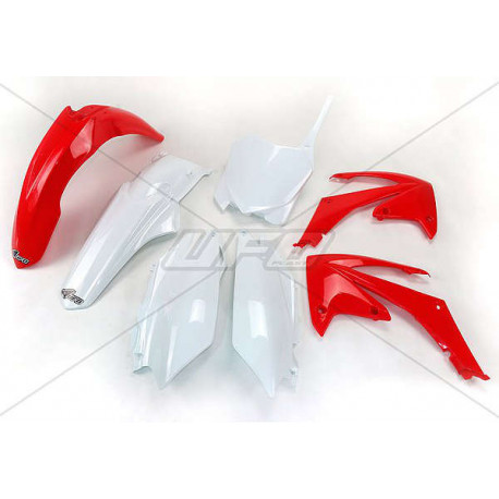 Kit plastiques UFO couleur origine rouge/blanc Honda CRF250R/450R 