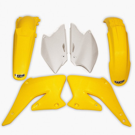 Kit plastiques UFO couleur origine jaune/blanc Suzuki 