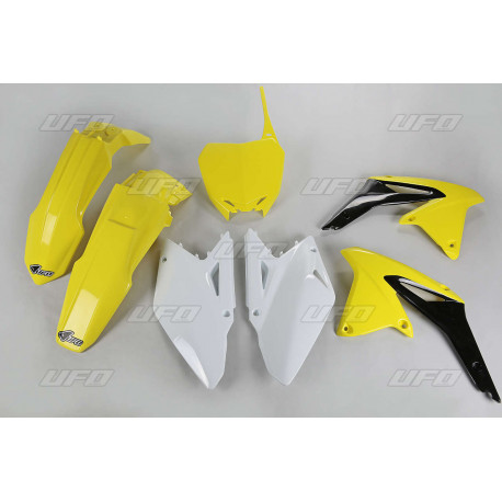 Kit plastiques UFO couleur origine jaune/noir/blanc Suzuki RM-Z450 