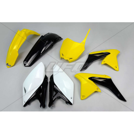 Kit plastiques UFO couleur origine jaune/noir/blanc Suzuki RM-Z250 