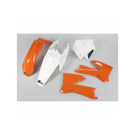 Kit plastiques UFO couleur origine orange/blanc KTM SX85 