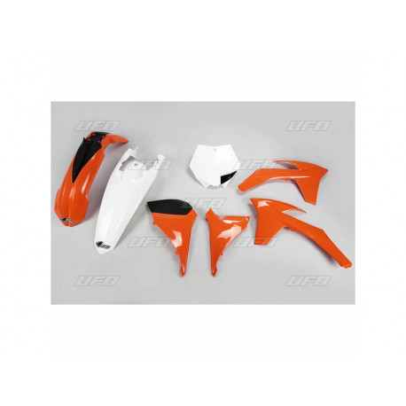Kit plastiques UFO couleur origine orange/blanc KTM 