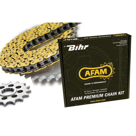 Kit chaine AFAM 428 type MX (couronne ultra-light) YAMAHA YZ80LW (G. ROUES)