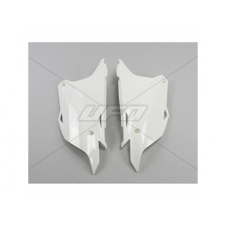 Plaques latérales UFO blanche Kawasaki KX85