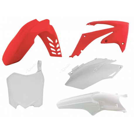 Kit plastiques RACETECH couleur origine rouge/blanc Honda CRF250R/450R
