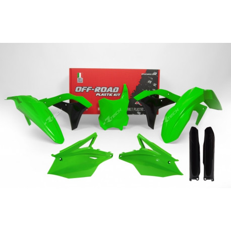 Kit plastique RACETECH vert fluo/blanc Kawasaki KX250F 