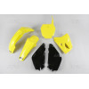 Kit plastiques UFO restylé OEM 17 jaune/noir Suzuki RM85