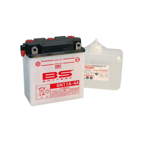 Batterie BS 6N11A-4 conventionnelle livrée avec pack acide