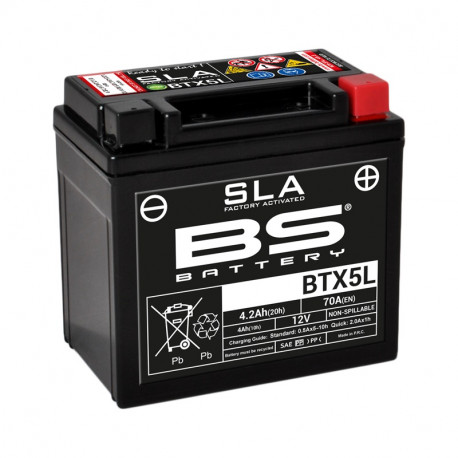 Batterie BS BTX5L sans entretien activée usine