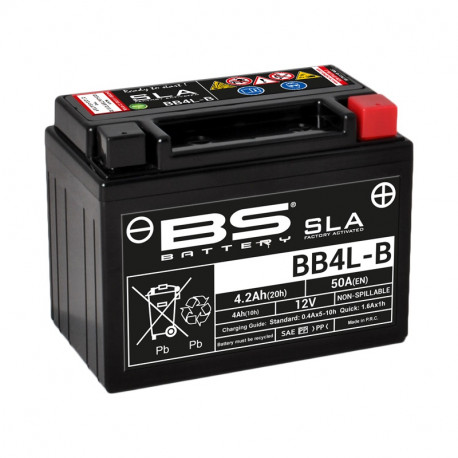 Batterie BS BB4L-B sans entretien activée usine