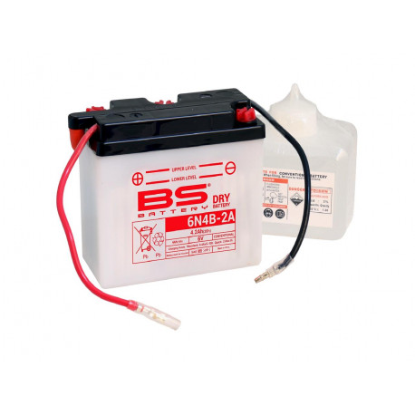 Batterie BS 6N4B-2A conventionnelle livrée avec pack acide