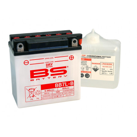 Batterie BS BB7L-B conventionnelle livrée avec pack acide