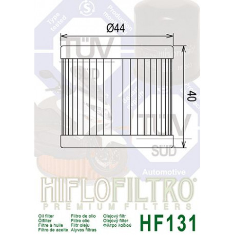 Filtre à huile Hiflofiltro HF131