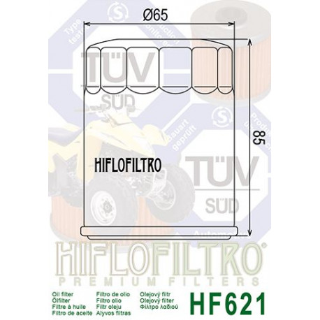 Filtre à huile Hiflofiltro HF621 Arctic Cat 