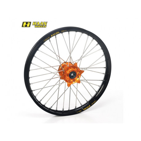 Roue avant Haan Wheels 21 X 1,60 X 32T jante noire/moyeu orange KTM FREERIDE E 250/350