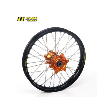 Roue Arrière Haan Wheels 18 X 2,15 X 32T jante noire/moyeu orange KTM Freeride E 250/350