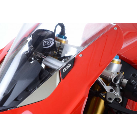 Caches-orifices rétroviseur R&G RACING noir Ducati Panigale V4