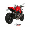 Silencieux MIVV Delta Race Steel Black/casquette carbone Ducati Monster 1200
