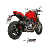 Silencieux MIVV Delta Race Steel Black/casquette carbone Ducati Monster 821