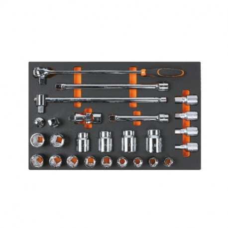 Module d'outils BETA M126 douilles et accessoires - plateau mousse