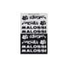 Planche de stickers MALOSSI Mini noir/argent- 11,5X16,8 cm